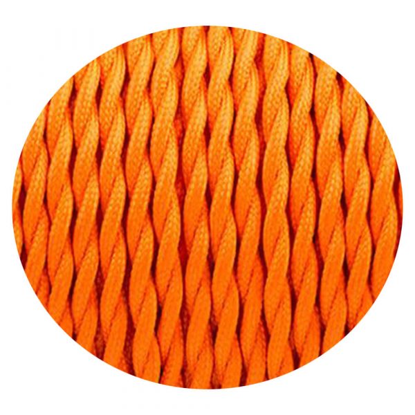 2 Core Twisted Electric Cable Orange color fabric 0.75mm
