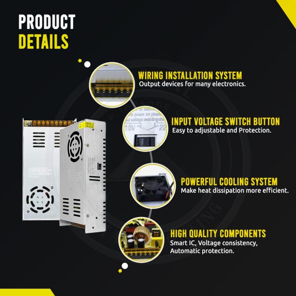 DC VOLTAGE AC 100/240V to DC12V 150W Power Supply