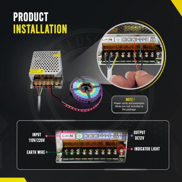 DC VOLTAGE AC 100/240V to DC12V 240W Power Supply