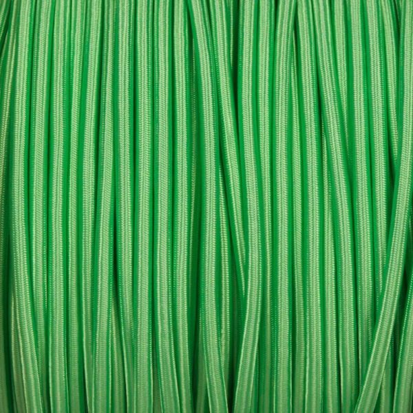 10m Light Green 2 Core Round Fabric Flex Braided Cloth Cable Lighting Wire