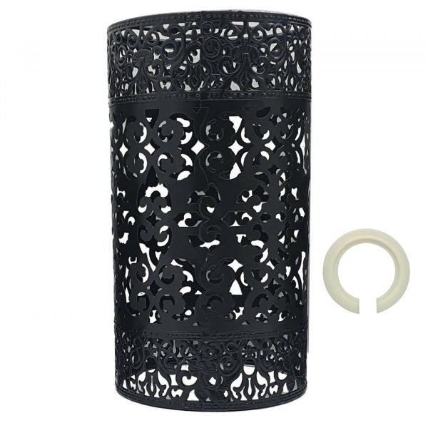 Black Easy Fit Black Drum Lampshade Metal Pendant Light Shade