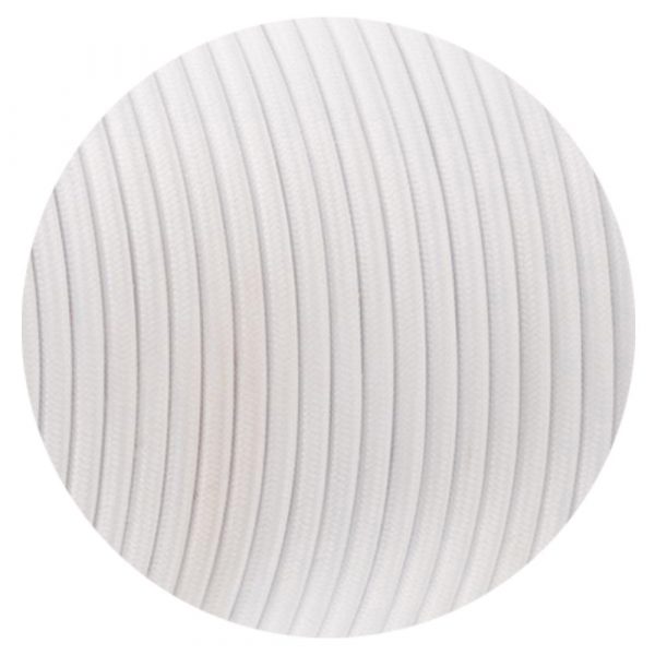 3-Core 0.75mm Round Vintage Braided Cable White