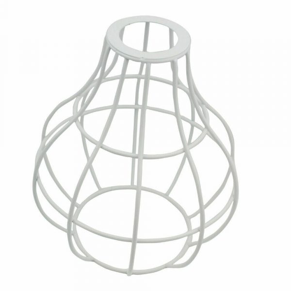 Retro Vase  Cage Shape White Industrial Light Shade