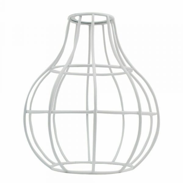 Retro Vase  Cage Shape White Industrial Light Shade