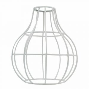 Retro Vase  Cage Shape White Industrial Light Shade