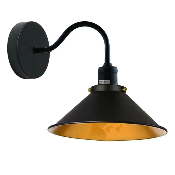Swan Neck Wall Lights Indoor Metal Cone Shade ~3695