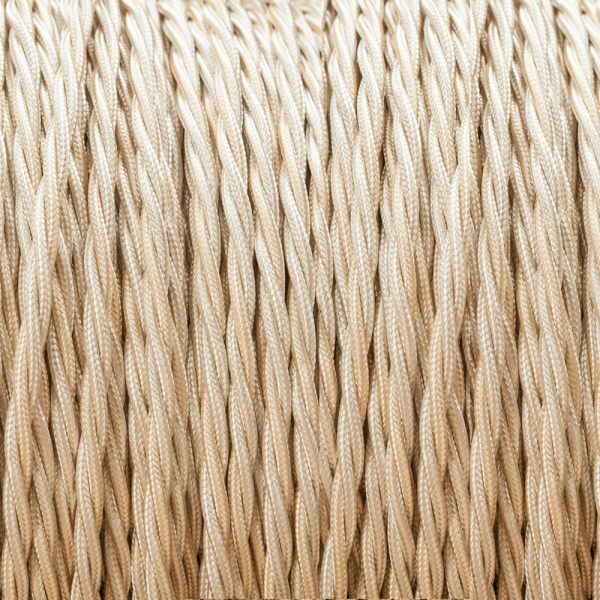 10m Vintage Twisted Gold Electric Fabric Cable Flex 0.75mm 2 Core