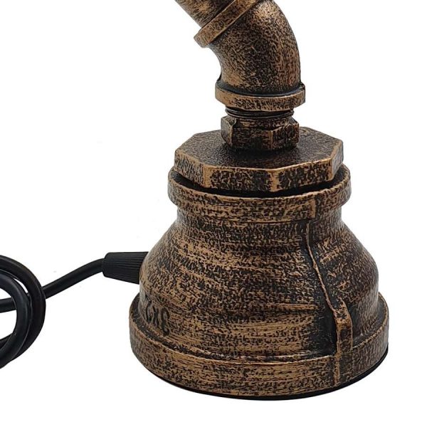 Vintage Industrial Rustic Retro Style Table Lamps Pipe Light Steampunk Desk ~ 3362