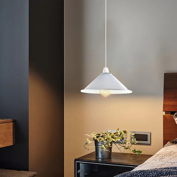 Painted Vintage 22 x 10cm Cone Light Shades Metal Easy Fit Ceiling Pendant Hanging Wall Lampshade