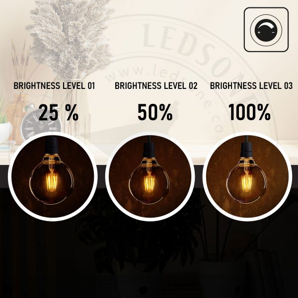 Vintage LED Filament Bulb Bayonet G95 B22 8W Dimmable LED Globe Bulb ~3085