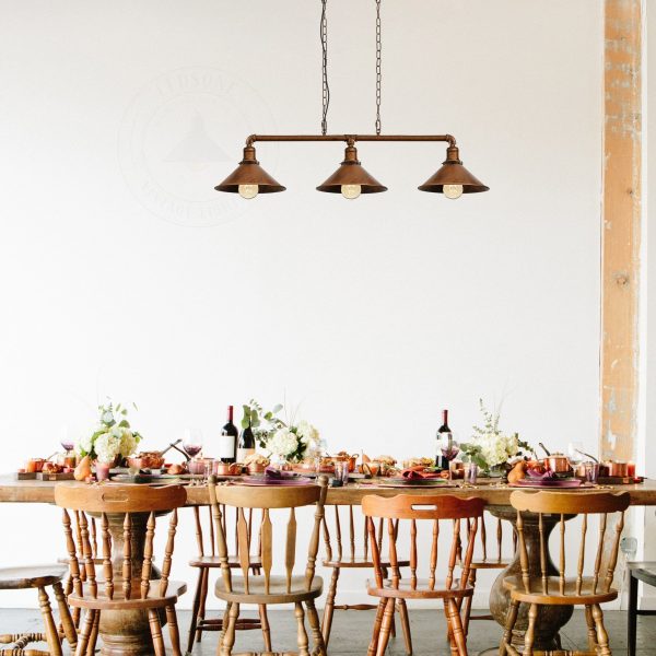 Industrial Retro Metal Suspended Shade Pipe Pendant Light~2408