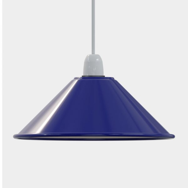 Painted Vintage 22 x 10cm Cone Light Shades Metal Easy Fit Ceiling Pendant Hanging Wall Lampshade