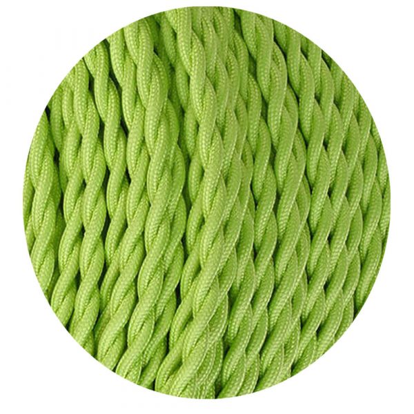 2 Core Twisted Electric Cable Light Green color fabric 0.75mm