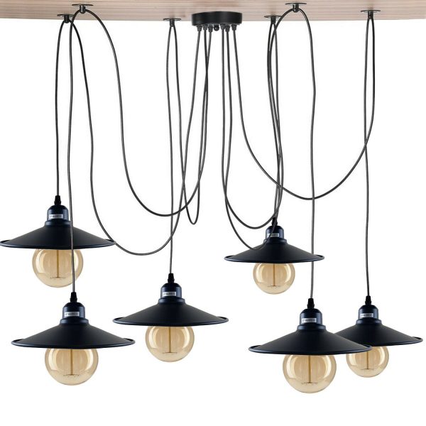 DC VOLTAGE Retro 5-Arm Pendant Light | Industrial | Vintage | Adjustable