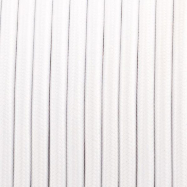 3-Core 0.75mm Round Vintage Braided Cable White
