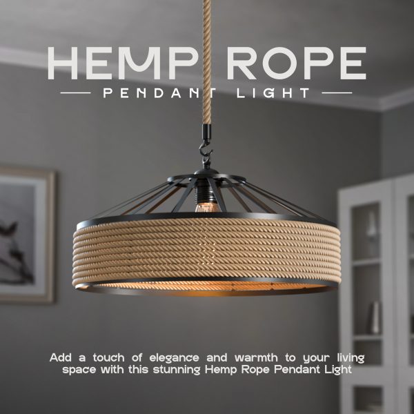 DC VOLTAGE Vintage Hemp Pendant Light for Home & Office