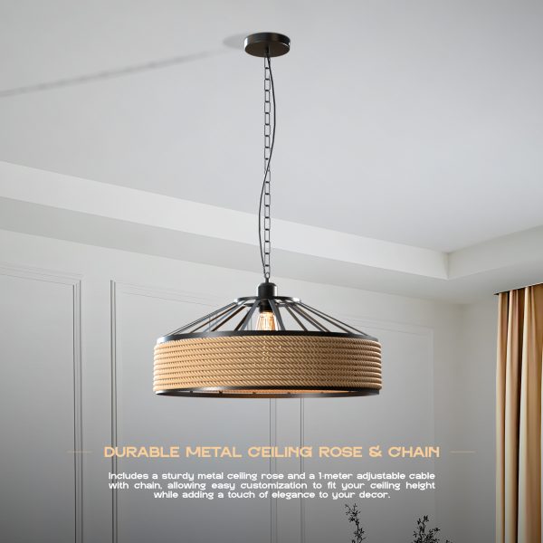 DC VOLTAGE Vintage Hemp Pendant Light for Home & Office