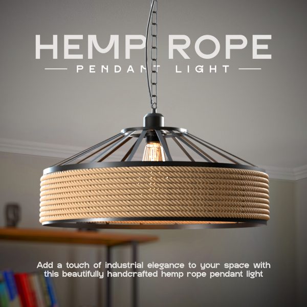 DC VOLTAGE Vintage Hemp Pendant Light for Home & Office