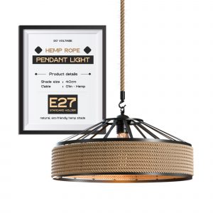 DC VOLTAGE Vintage Hemp Pendant Light for Home & Office
