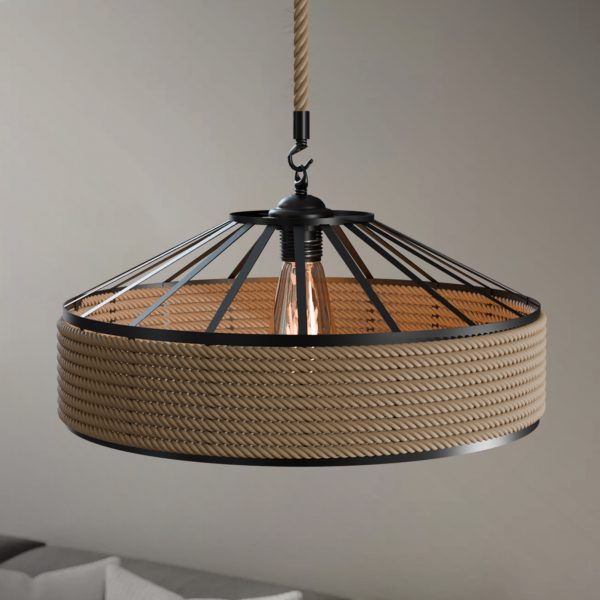 DC VOLTAGE Vintage Hemp Pendant Light for Home & Office